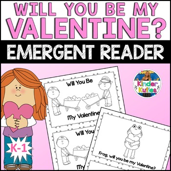 Preview of Valentines Day Emergent Reader | February NO PREP VALENTINE Sight Word Mini Book