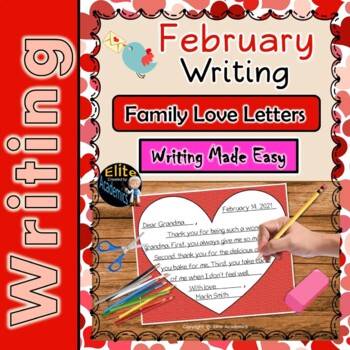 Preview of Valentine's Day February Writing Process Unit: Family Love Letters