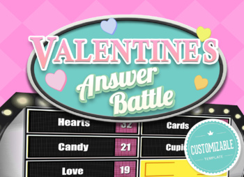 Preview of Valentine's Day Answer Battle - Family Trivia Powerpoint Game - Mac PC and iPad