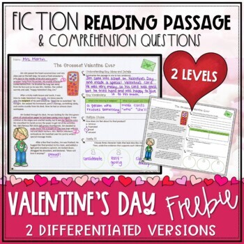 Preview of Valentine's Day Fiction Reading Passage FREEBIE