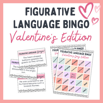 Preview of Valentine's Day Figurative Language Bingo