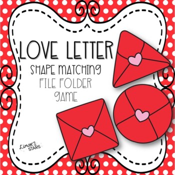 Preview of Valentine's Day File Folder Game: Shapes Matching