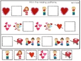 Valentine's Day Fill In the Missing Pattern Preschool Educ