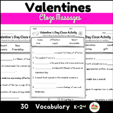 Valentine's Day Activities Fill in the Blank-Cloze Sentenc