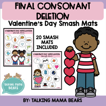 Preview of Valentine's Day Final Consonant Deletion Smash Mats