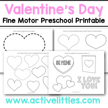 Preview of Valentine's Day Fine Motor Toddler Printable Preschool Printable