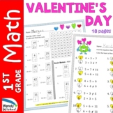 Valentine's Day  First Grade Math Worksheets