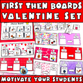Valentine's Day First Then Boards Behavior Management Toke