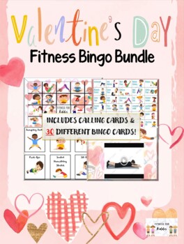 Preview of Valentine's Day Fitness Bingo BUNDLE (30 Cards & Exercise Video Demonstrations)
