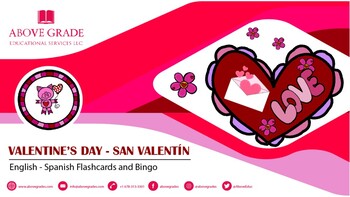 Preview of Valentine's Day Flash Cards and Bingo- Tarjetas de Bingo El Día de San Valentín