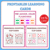 Valentine's Day Flashcards Bundle-Numbers counting & Color