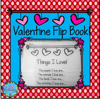 Preview of Valentine's Day Writing Flip Book DOLLAR DEAL Activities ESL