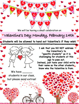 Preview of Valentine's Day Flyer for Parents