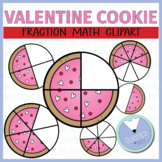 Valentine's Day Fraction Clipart - Valentines Day Cookie Clipart