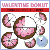 Valentine's Day Fraction Clipart - Valentines Day Donut Clipart