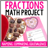 Valentine's Day Fraction Project | Chocolate Box Math Craft