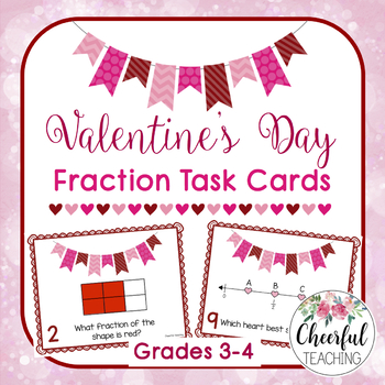 Preview of Valentine's Day Fraction Task Cards