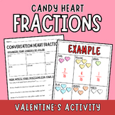 Valentine's Day Fractions Math Activity with Conversation Hearts