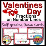 Valentine's Day Fractions on a Number Line Valentines Frac