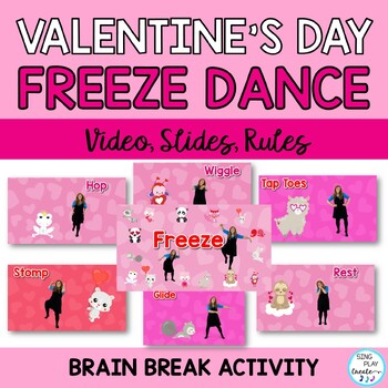 Preview of Valentine’s Day Freeze Dance, Brain Break, Exercise, Movement Activity