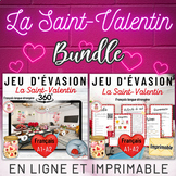 Valentine's Day French escape rooms bundle jeux d'évasion 