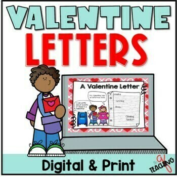 Preview of Valentine's Day Friendly Letter Writing Activities 1st 2nd 3rd Grade