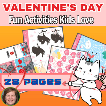 Preview of Valentine's Day Fun Activities No Prep, Valentines Day handwriting activities