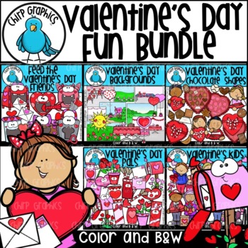 Preview of Valentine's Day Fun Clip Art Bundle - Chirp Graphics
