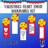 Valentine's Day Fun: Heart Emoji Bookmarks