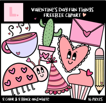 Preview of Valentine's Day Fun Things FREEBIE Clipart (Valentines Clipart)