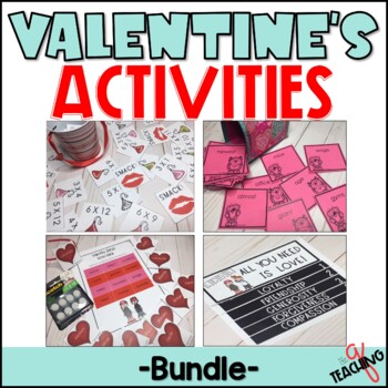 Preview of Valentine's Day Fun Center Activities 2nd 3rd Grade