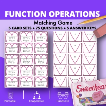 Preview of Valentine's Day: Function Operations Matching Game