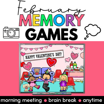 Preview of February Morning Meeting | Valentine’s Day Brain Break Memory Games