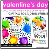 Valentine's Day Gift Tag for Students | Freebie