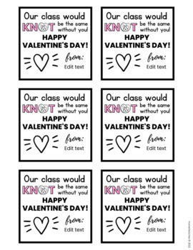 Black and White Valentine's Day Gift Tags {Free Printable
