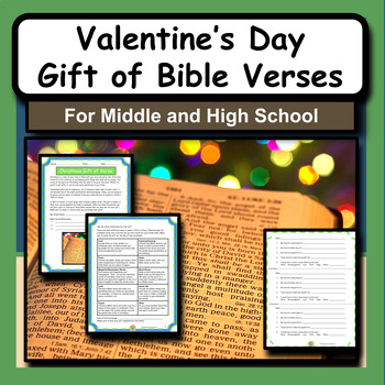 Preview of Valentine's Day Gift of Bible Verses Activity and Project for Bible Class