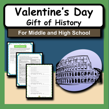 Preview of Valentine's Day Gift of History Activity and Project for Social Studies Class