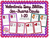 Valentine's Day Glitter Ten-Frame Cards #'s 1-20
