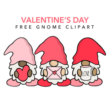 Valentines day gnome clip art