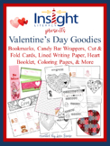 Valentine's Day Goodies-Bookmarks, Coloring, Writing Pages