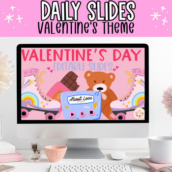 Preview of Valentine's Day Google Slides + Powerpoint Slides | Editable