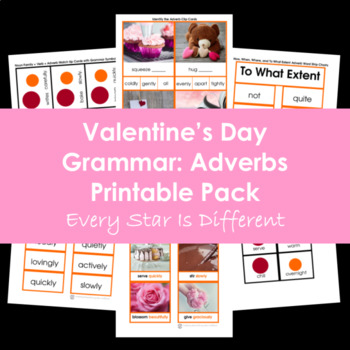 Preview of Valentine's Day Grammar: Adverbs Printable Pack