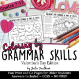 Valentine's Day Grammar, Coloring-by-Number