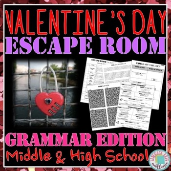 Preview of Valentine's Day Grammar Escape Room