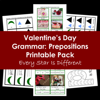 Preview of Valentine's Day Grammar: Prepositions Printable Pack