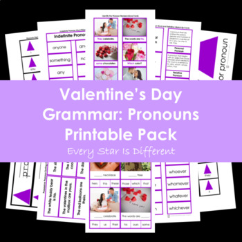 Preview of Valentine's Day Grammar: Pronouns Printable Pack