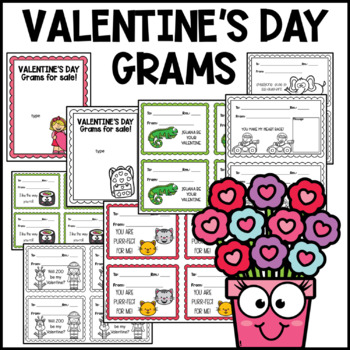 Preview of Valentine's Day Grams for Student Council Candy grams Fundraiser Kindness grams