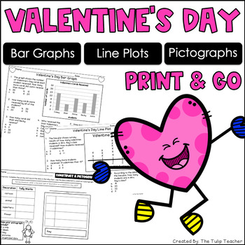 Preview of Valentine's Day Graphs with Bar Graphs, Pictographs, Line Plots, Anchor Charts