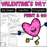 Valentine's Day Graphs with Bar Graphs, Pictographs, Line 