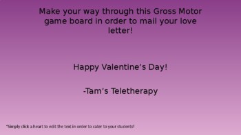 Preview of Valentine's Day Gross Motor Game Board - PPT